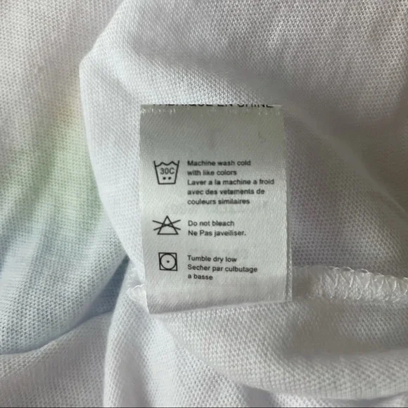 CHASER NWT PEACE SIGN WHITE RAINBOW T-SHIRT SIZE MEDIUM - Picture 5 of 5